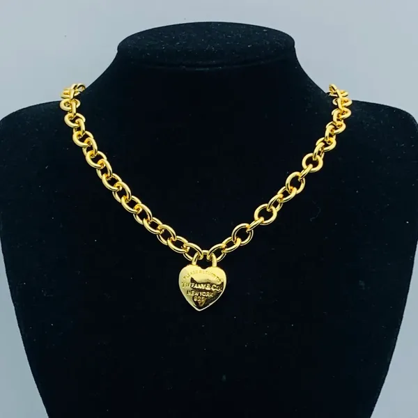 Tiffany & Co. HardWear Heart Pendant Link Necklace Gold-Tone product photo