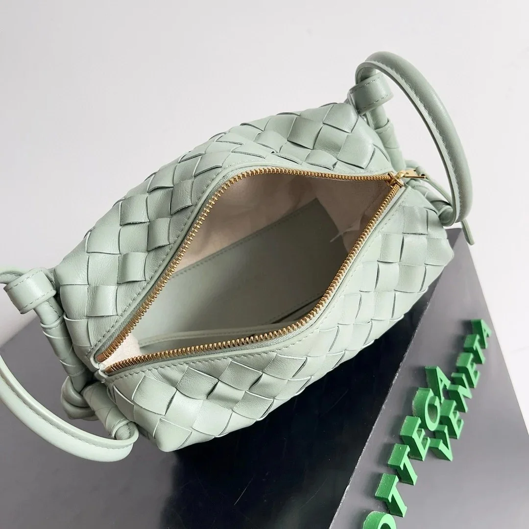 Bottega Veneta Small Loop Crossbody Bag In Sauge Intrecciato Lambskin product view 8