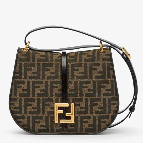 Fendi C’mon Medium Bag in FF Jacquard Fabric and Leather product photo