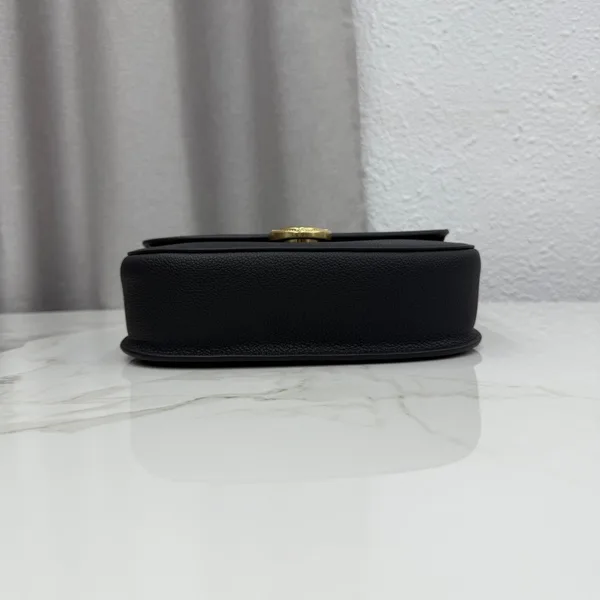 Medium Dior Médaillon Flap Bag — Black product view 6