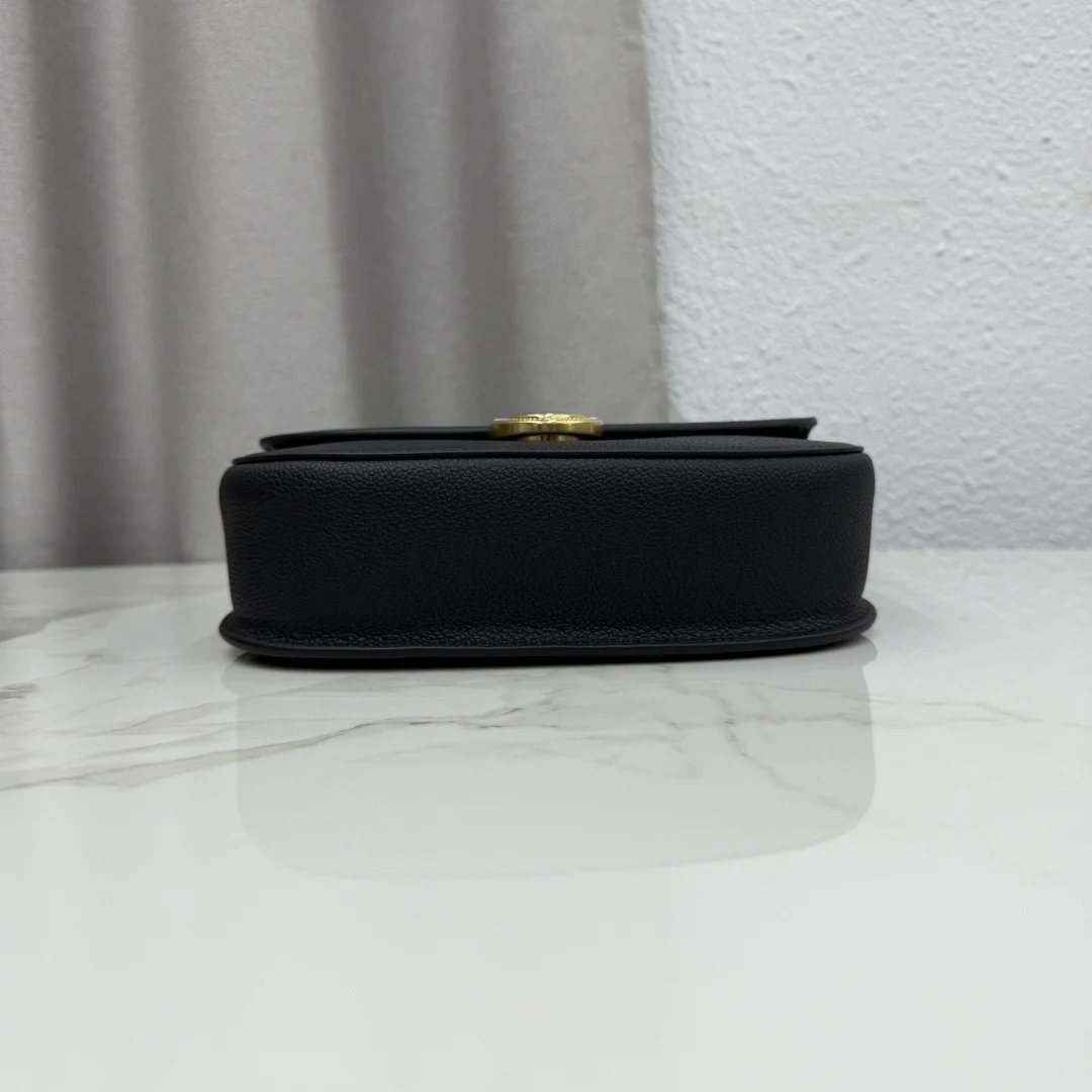Medium Dior Médaillon Flap Bag — Black product view 6