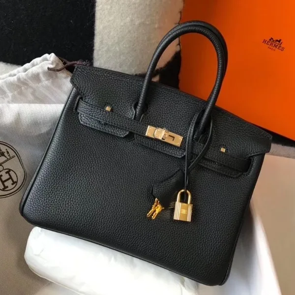 Hermes Birkin 25 Bag In Black Clemence Leather with GHW product photo