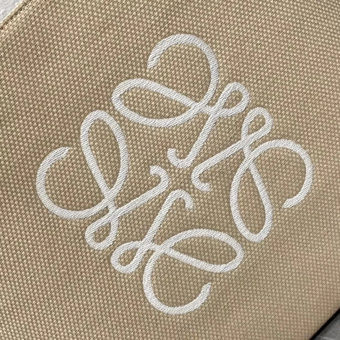 Loewe Anagram Small Tote In Jacquard and Calfskin product view 10