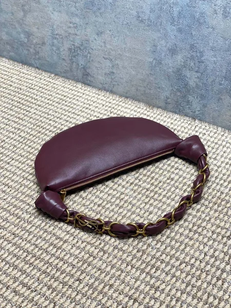 Saint Laurent Amalia Mini Hobo Bag — Burgundy product view 5