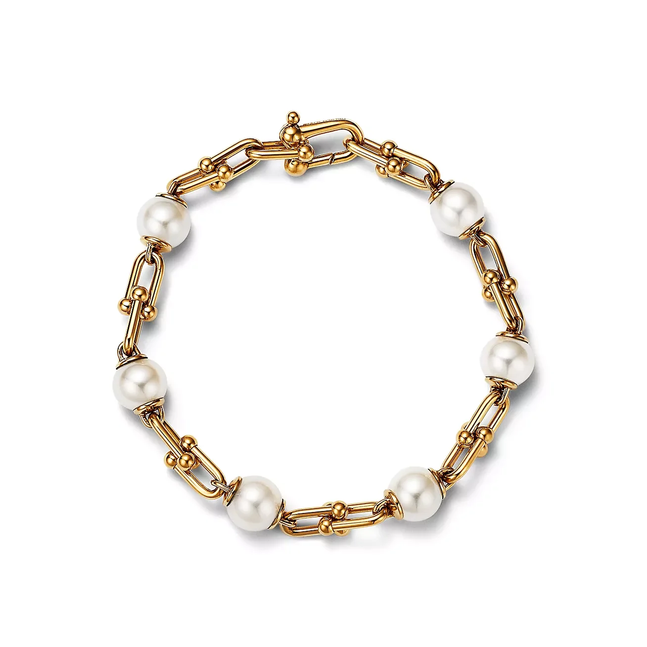 Tiffany & Co. HardWear Pearl-Effect Link Bracelet Gold-Tone product view 2