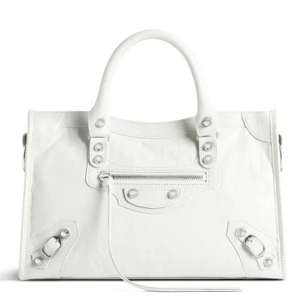 Balenciaga Le City Small Bag in White Arena Lambskin product photo
