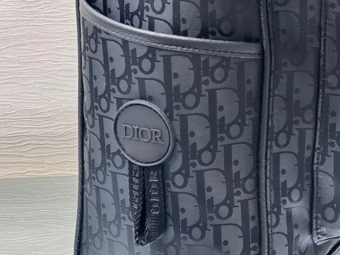 Dior Explorer Tote Bag In Black Dior Oblique Mirage Technical Fabric product view 9