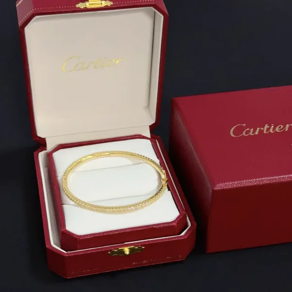 Cartier Gold-Tone Pave-Effect Bangle Bracelet product photo