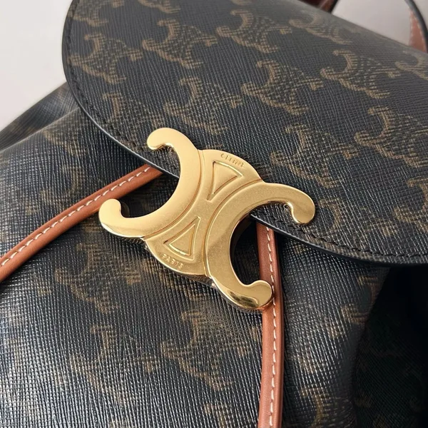 Celine Bonnie Backpack in Triomphe Canvas and Calfskin product view 5