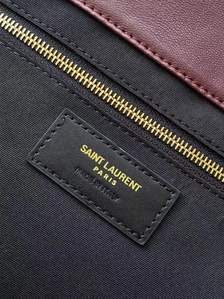 Saint Laurent Icare Medium Tote Bag in Bordeaux Lambskin product view 9