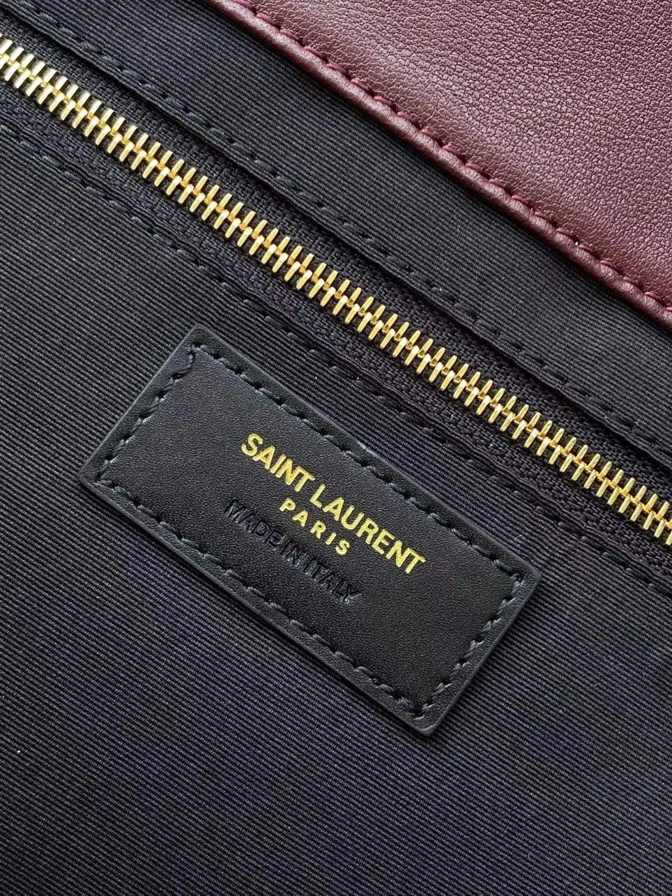 Saint Laurent Icare Medium Tote Bag in Bordeaux Lambskin product view 9