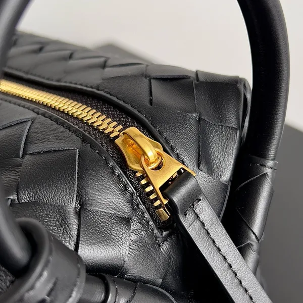Bottega Veneta Small Loop Crossbody Bag In Black Intrecciato Lambskin product view 6
