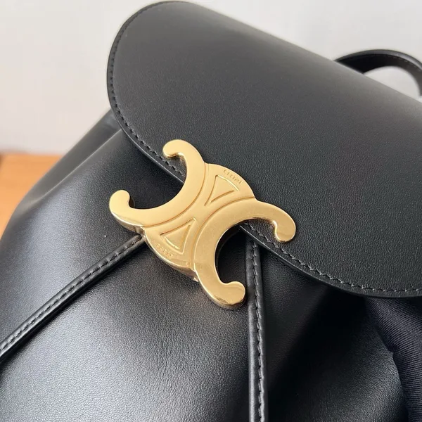 Celine Bonnie Backpack in Black Calfskin product view 11