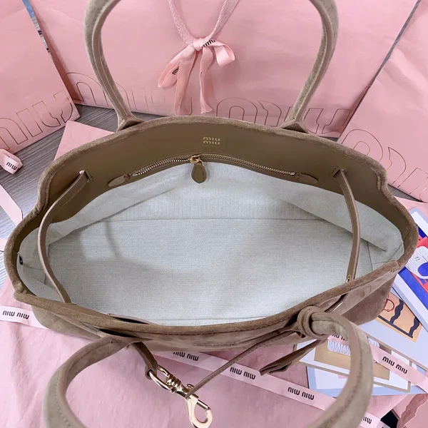 Miu Miu Aventure Suede Bag — Tan Suede product view 8