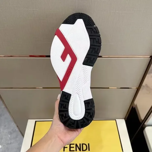 Fendi Flow Low-Top Sneakers — Black, White and Red product view 8