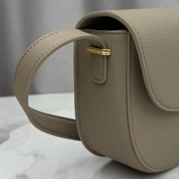 Medium Dior Médaillon Flap Bag — Taupe product view 3