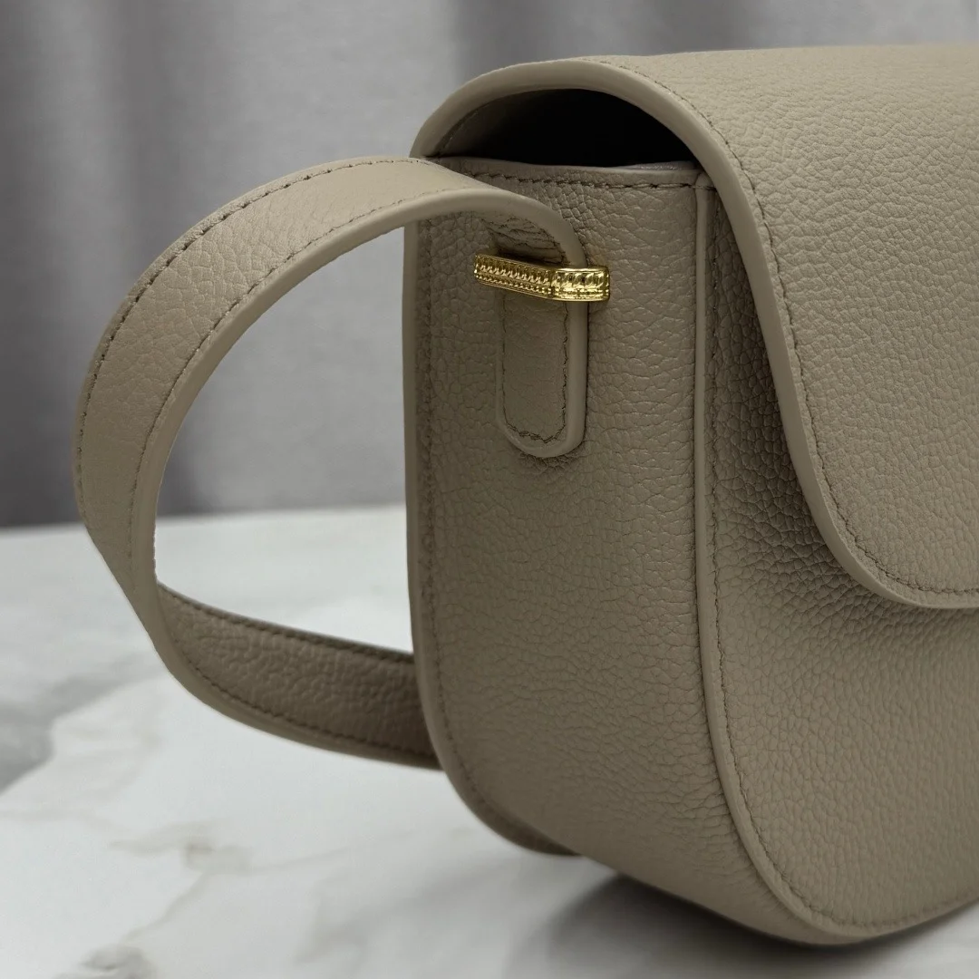 Medium Dior Médaillon Flap Bag — Taupe product view 3