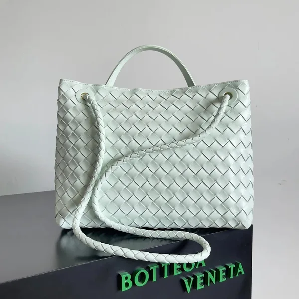 Bottega Veneta Andiamo Medium Bag In Glacier Intrecciato Lambskin product view 9