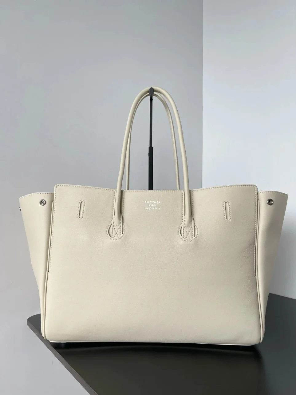 Balenciaga Bel Air Carry All Medium Bag in Beige Calfskin product view 2