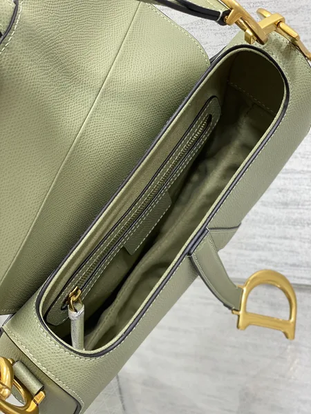 Dior Saddle Bag With Strap — Green product view 7