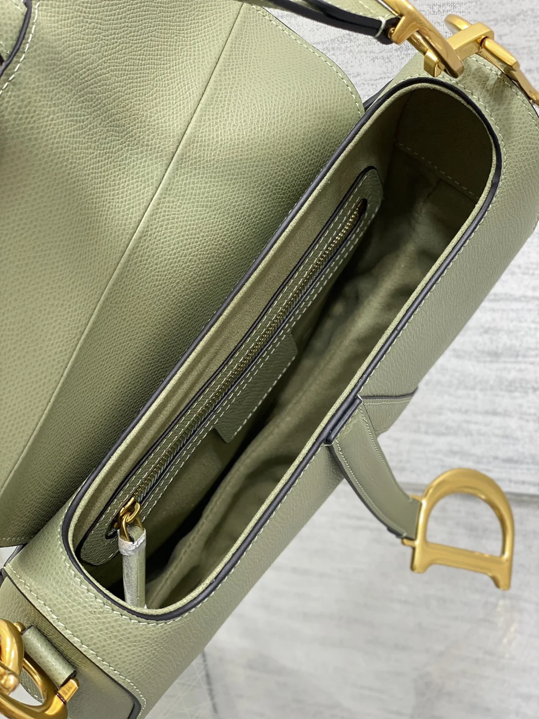 Dior Saddle Bag With Strap — Green product view 7
