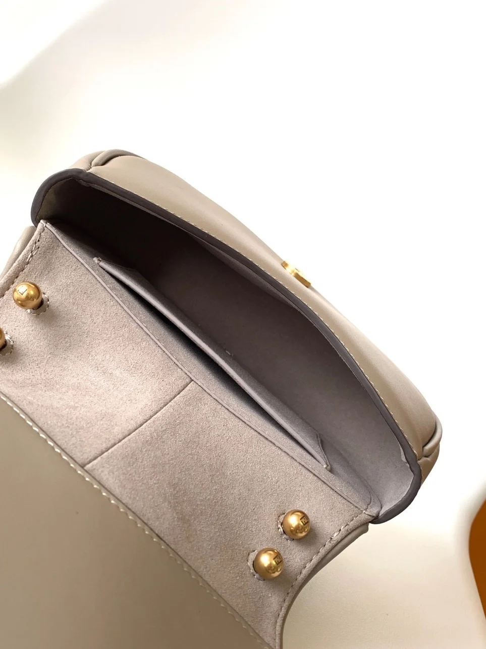Fendi C’mon Small Bag in Grey Calfskin product view 6