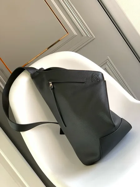 Loewe Anton Sling Bag in Black Grained Calfskin product view 5