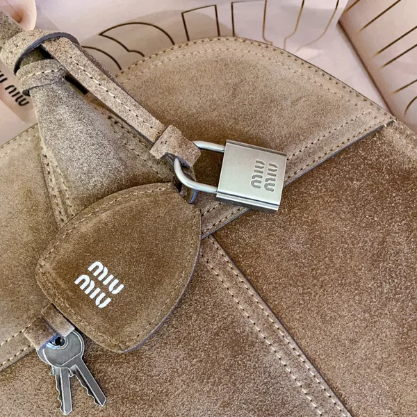 Miu Miu Vivant Bag — Brown Suede product view 5