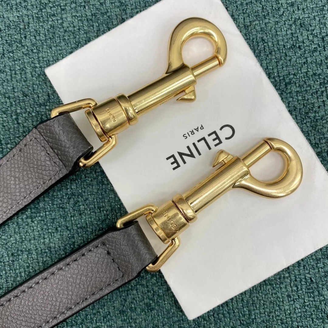 Celine Belt Mini Bag In Grey Grained Calfskin product view 9
