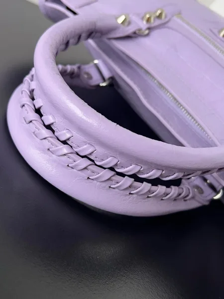 Balenciaga Le City Small Bag in Lilas Arena Lambskin product view 4