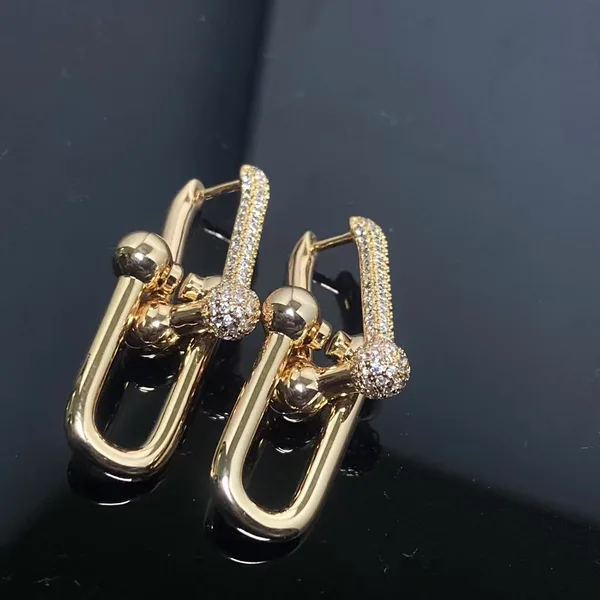 Tiffany & Co. HardWear Pavé-Effect Central Link Earrings Rose-Tone product view 3