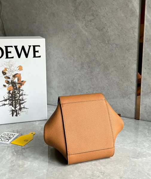 Loewe Compact Hammock Bag in Light Caramel Grained Calfskin product view 5