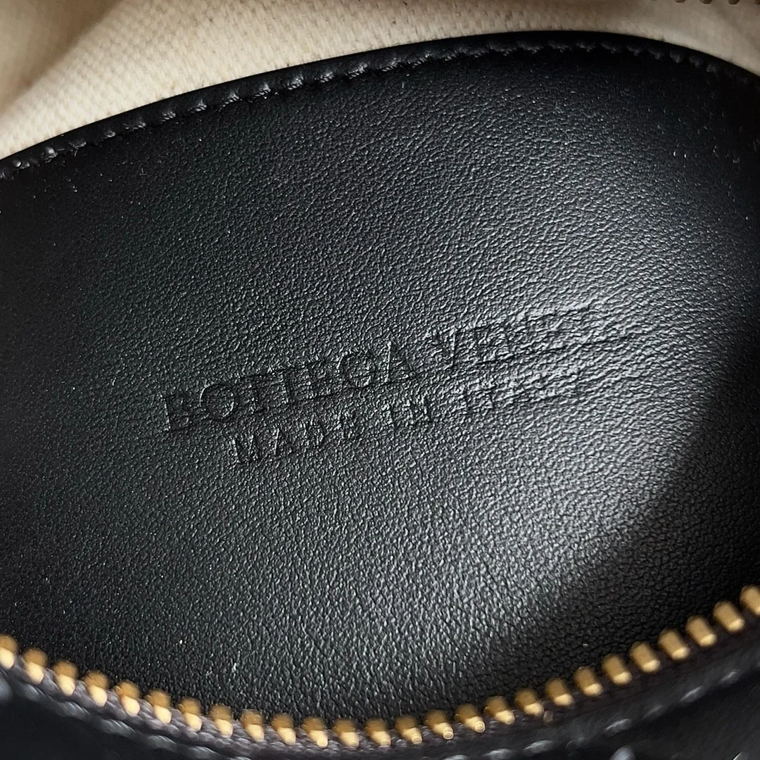 Bottega Veneta Small Loop Crossbody Bag In Black Intrecciato Lambskin product view 9