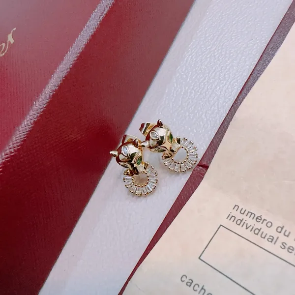 Cartier Panthere Gold-Tone Panther Head Stud Earrings product photo