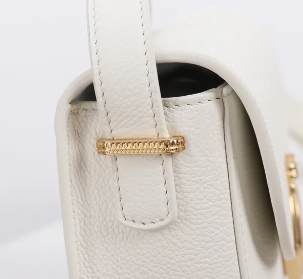 Medium Dior Médaillon Flap Bag — White product view 5