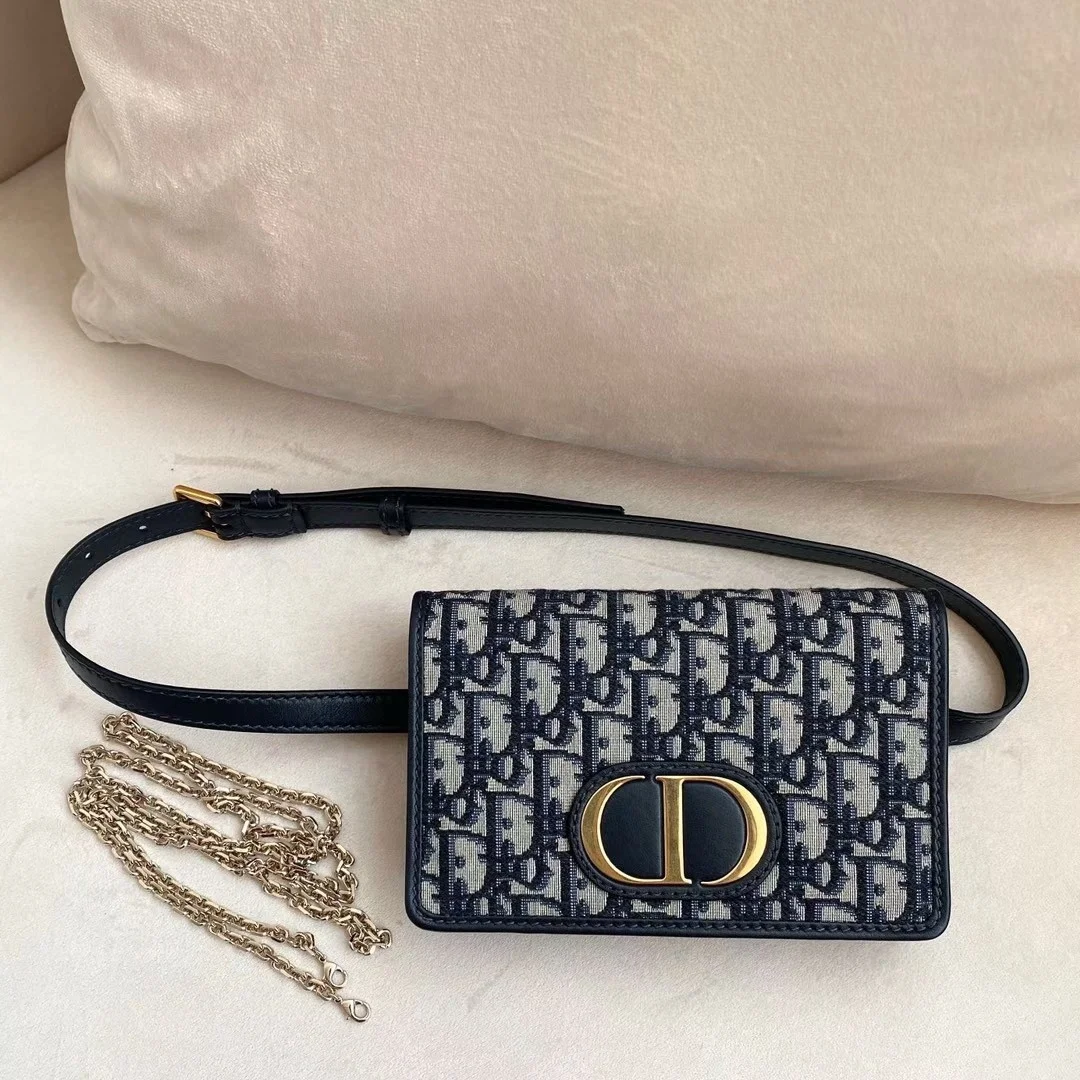 Dior 30 Montaigne 2 In 1 Belt Pouch In Blue Oblique Canvas product view 10
