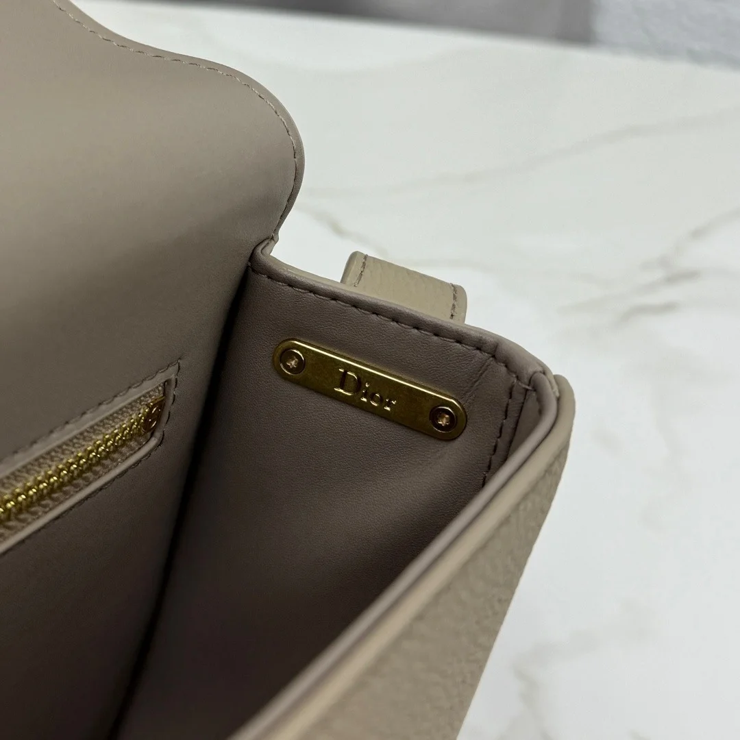 Medium Dior Médaillon Flap Bag — Taupe product view 7