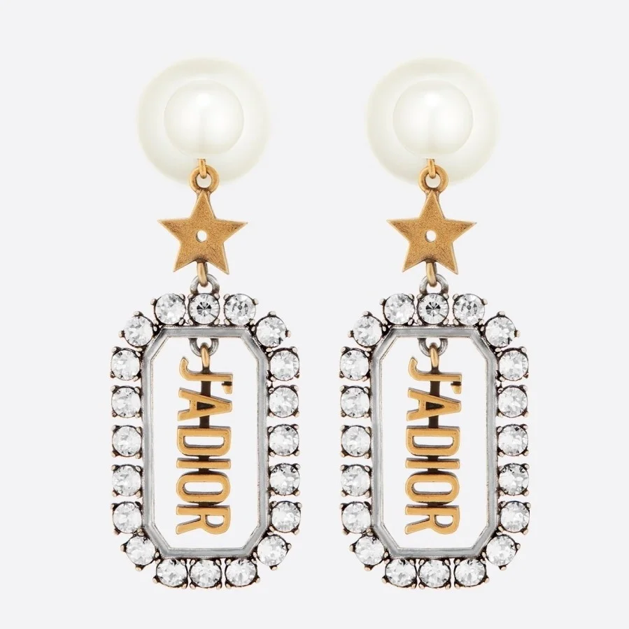 Dior Tribales Earrings In Antique Gold-Tone and Palladium-Finish Metal product view 1