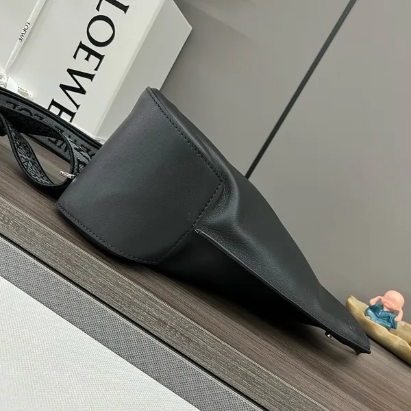 Loewe Anton Sling Bag in Black Calfskin and Jacquard product view 6
