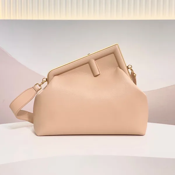 Fendi First Medium Bag In Powder Pink Nappa Leather product view 2