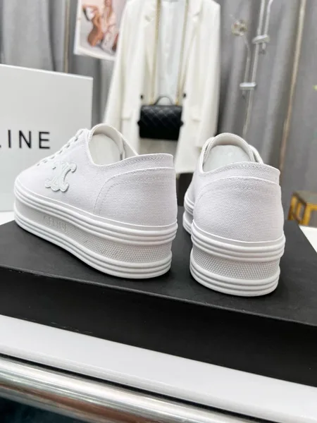 Celine Women’s Jane Low-top Sneakers in White Canvas product view 10
