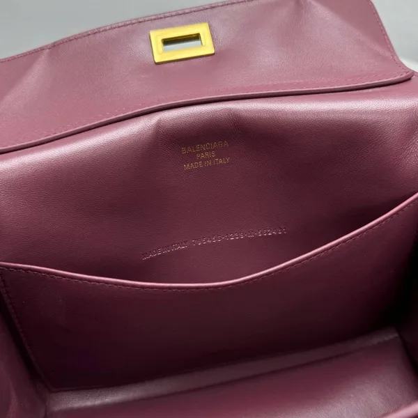 Balenciaga Rodeo Mini Bag in Burgundy Calfskin product view 10
