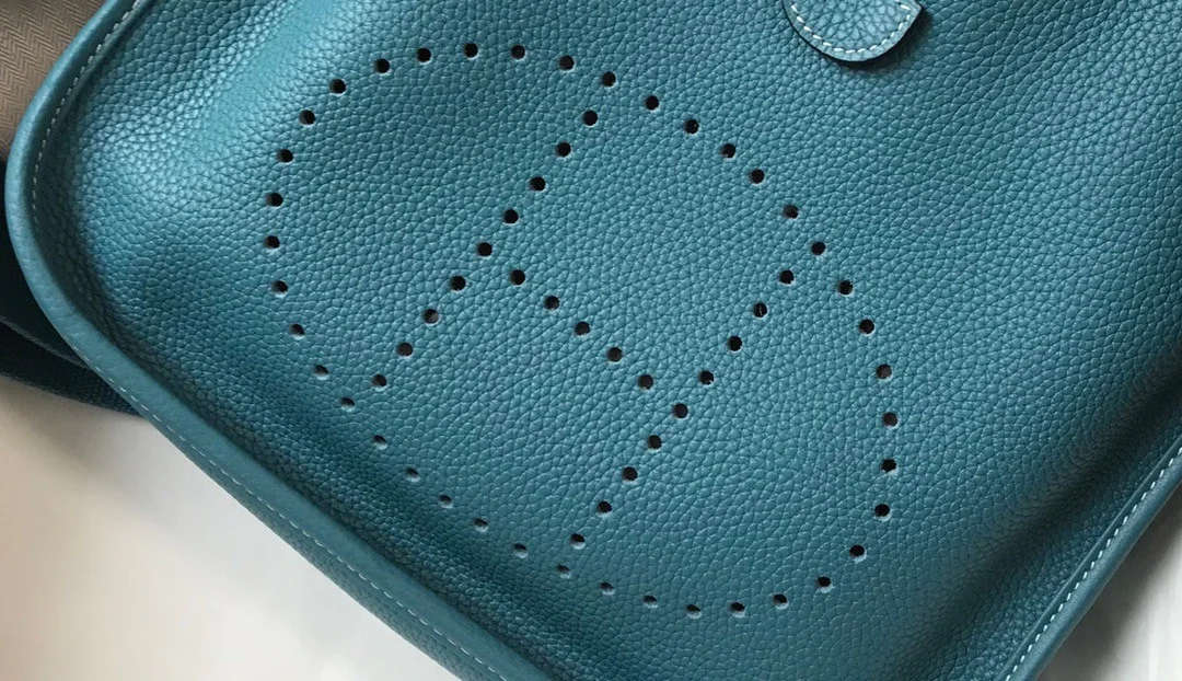 Hermes Evelyne III 29 Bag In Blue Jean Clemence Leather product view 6
