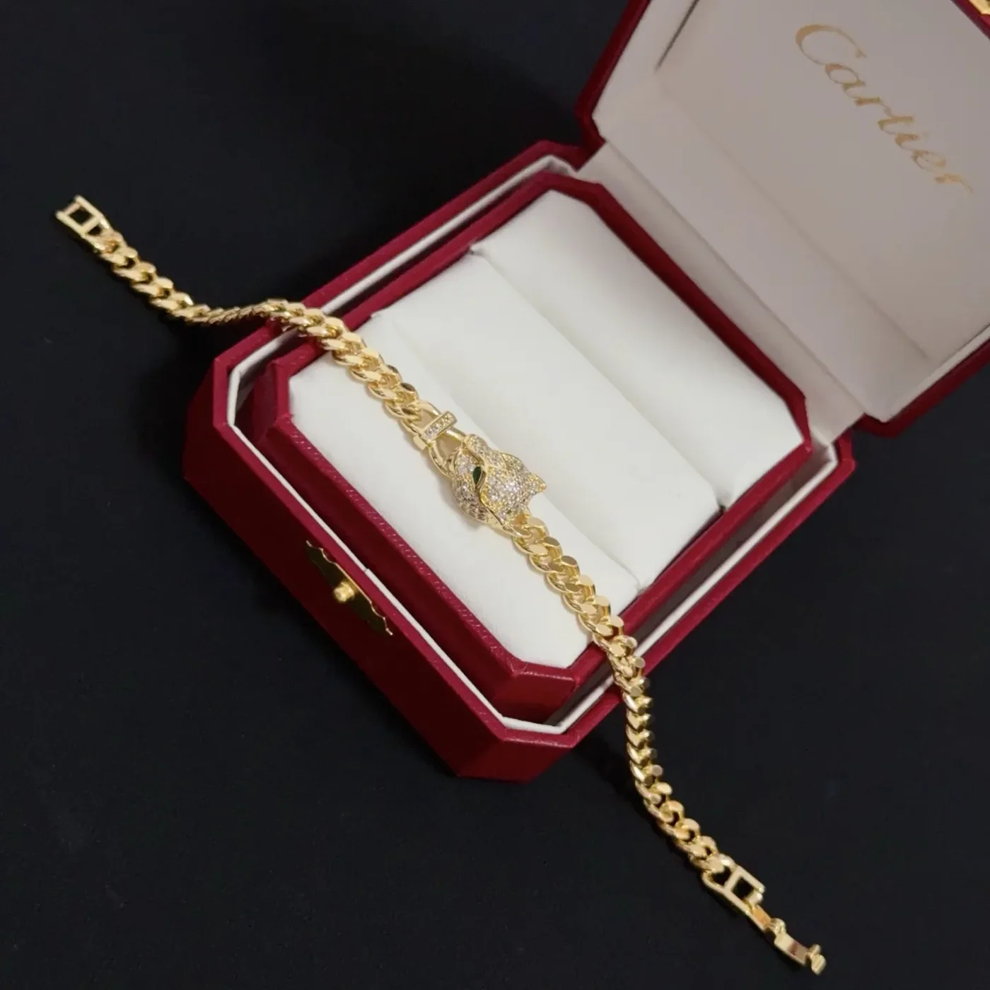 Cartier Panthere Gold-Tone Chain Bracelet with Panther Center product view 5
