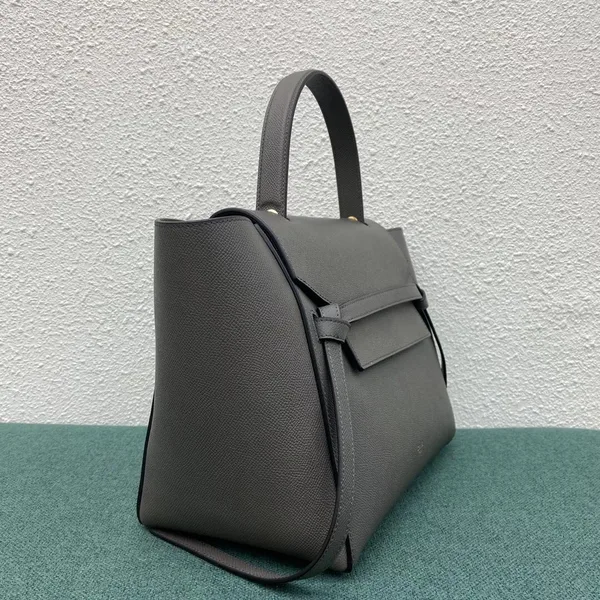 Celine Belt Mini Bag In Grey Grained Calfskin product view 6