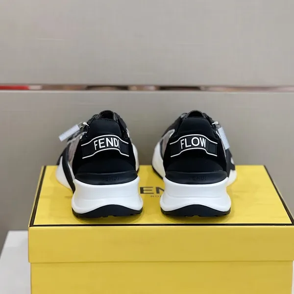 Fendi Flow Low-Top Sneaker in Classic Black & White product view 6