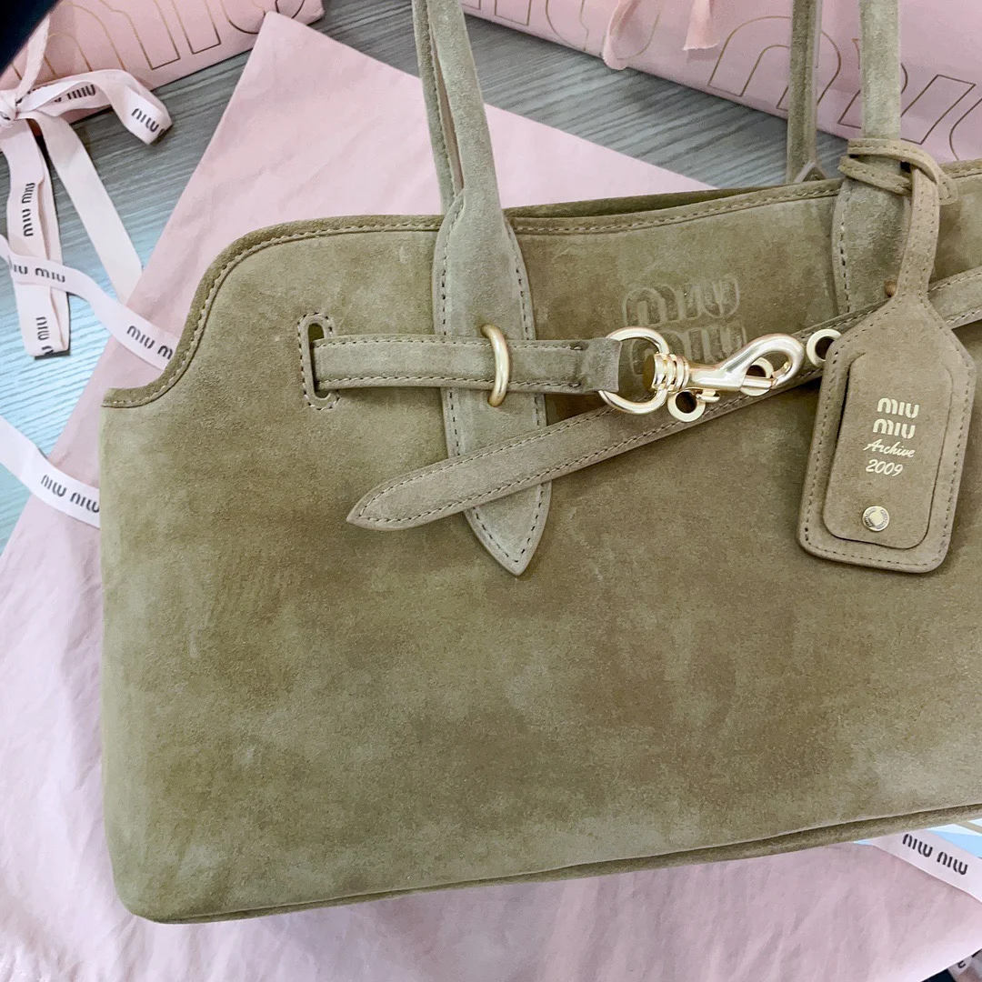 Miu Miu Aventure Suede Bag — Tan Suede product view 5