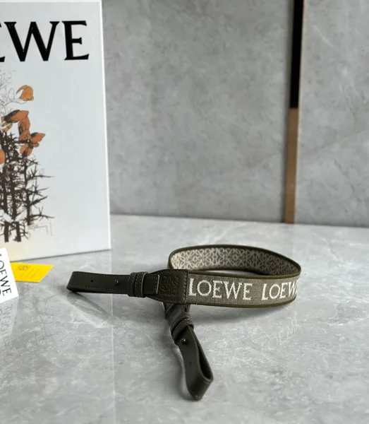 Loewe Compact Hammock Bag in Khaki Green Satin Calfskin product view 5