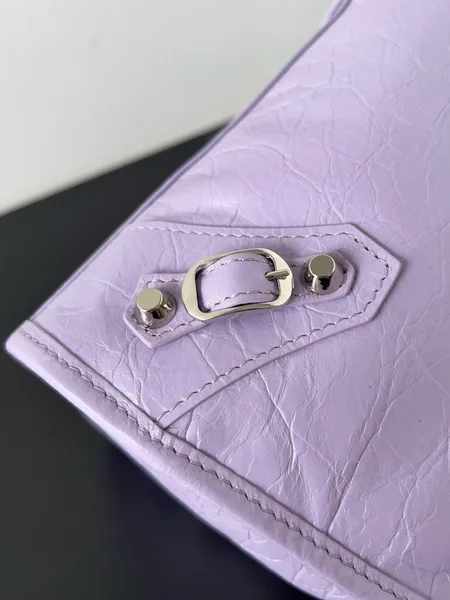 Balenciaga Le City Small Bag in Lilas Arena Lambskin product view 10