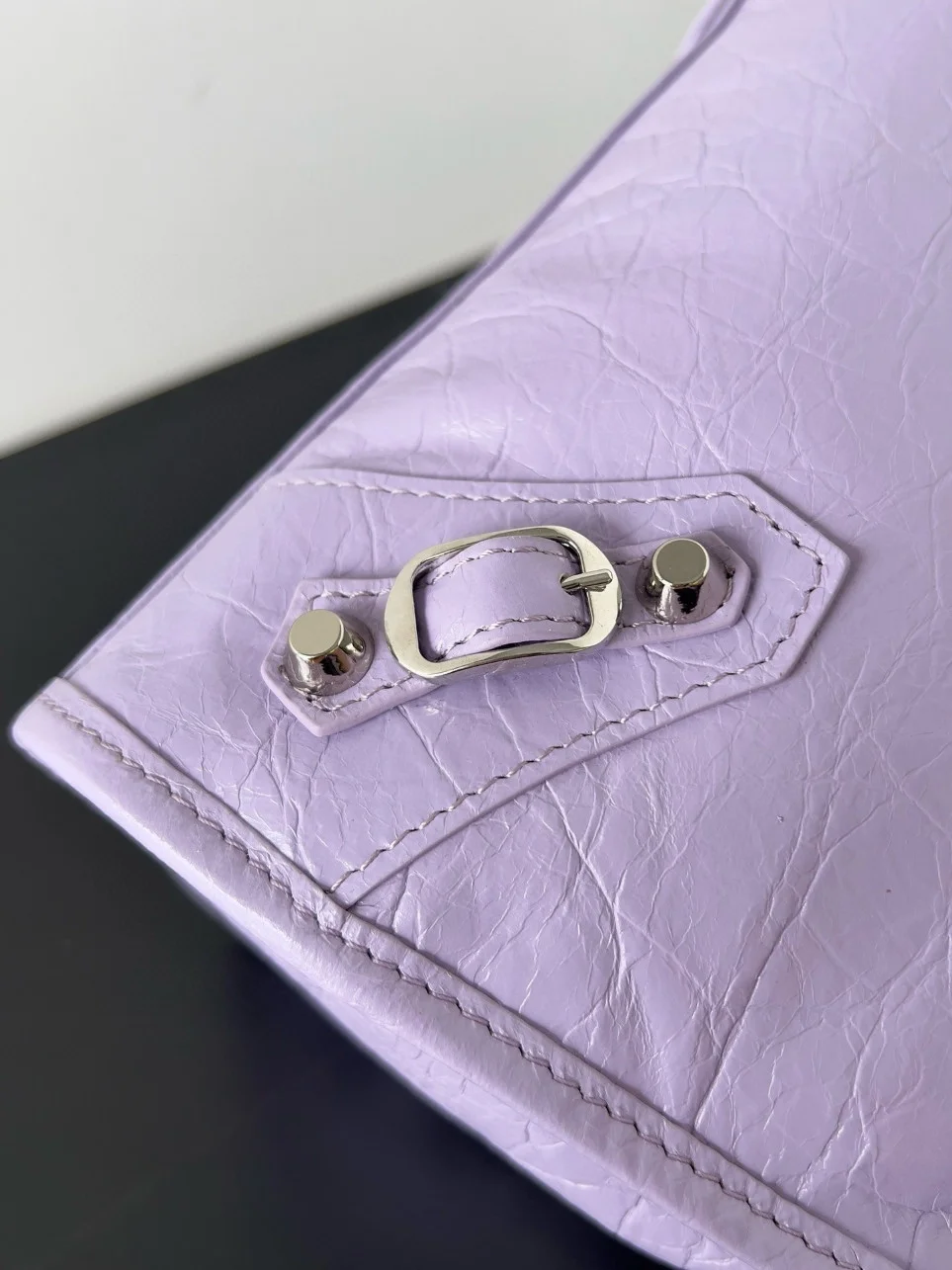 Balenciaga Le City Small Bag in Lilas Arena Lambskin product view 10